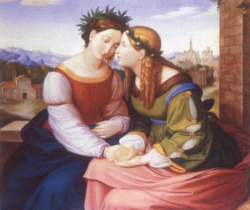 Friedrich overbeck Italia and Germania Germany oil painting art